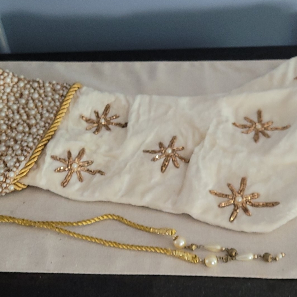 Pearl encrusted stocking
